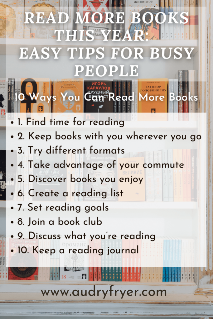 read more books this year: tips for busy people